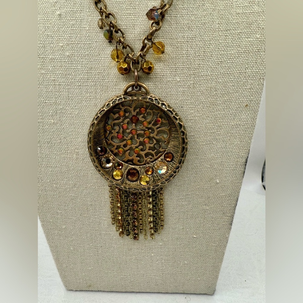 Chico’s Bronze Toned Pendant‎ Necklace - Picture 2 of 4